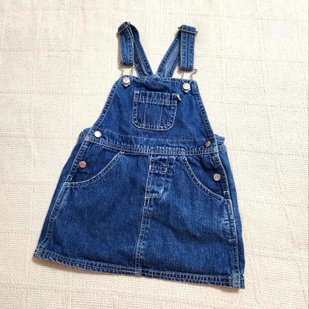 Vintage Calvin Klein Denim Skirt Overalls Size 2T